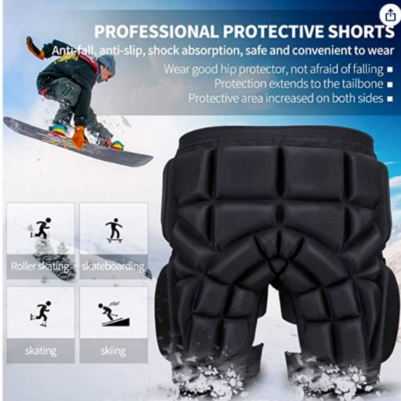 FEIYAAOSI Youth Wildken Padded SnowBoard Short - Picture 1 of 6
